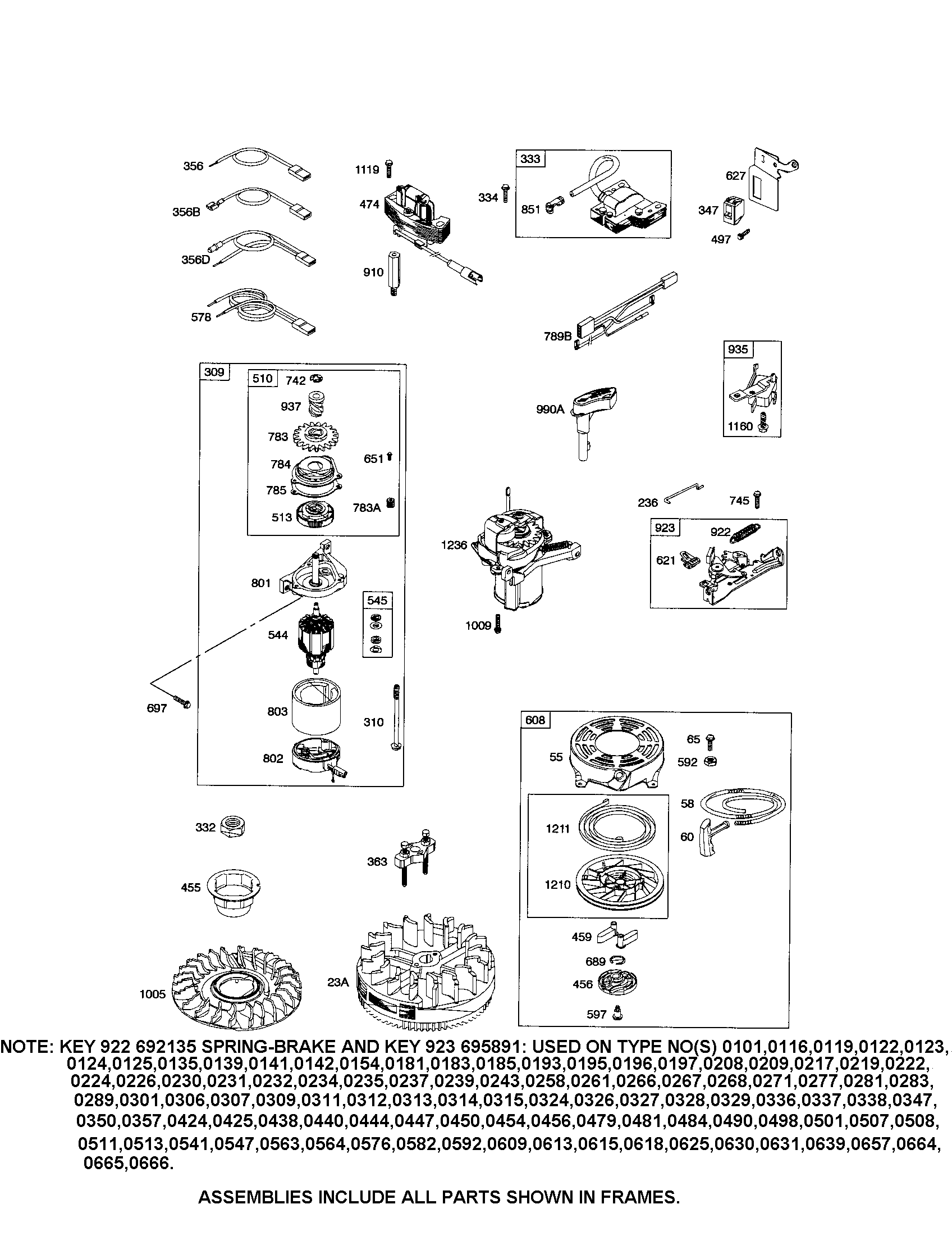 MOTOR-STARTER/SPRING-BRAKE/NOTE