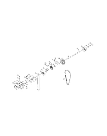 Motor belt/arm shaft/handwheel