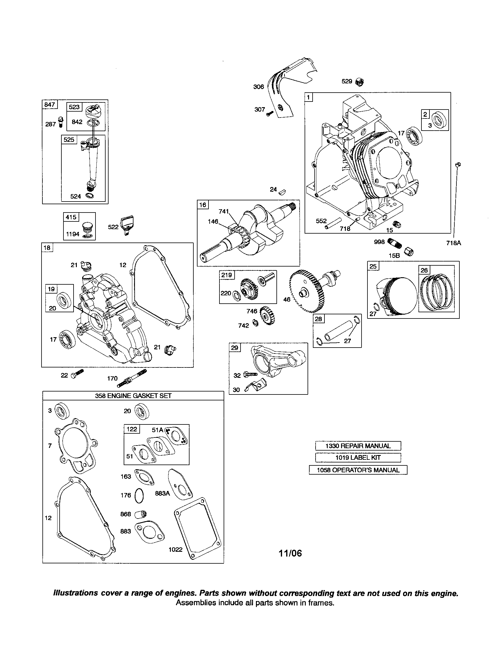 Cylinder/crankshaft/crankcase