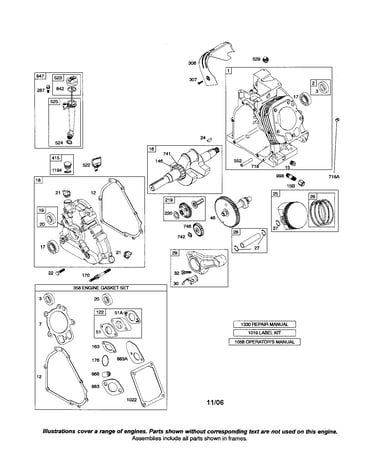 Cylinder/crankshaft/crankcase