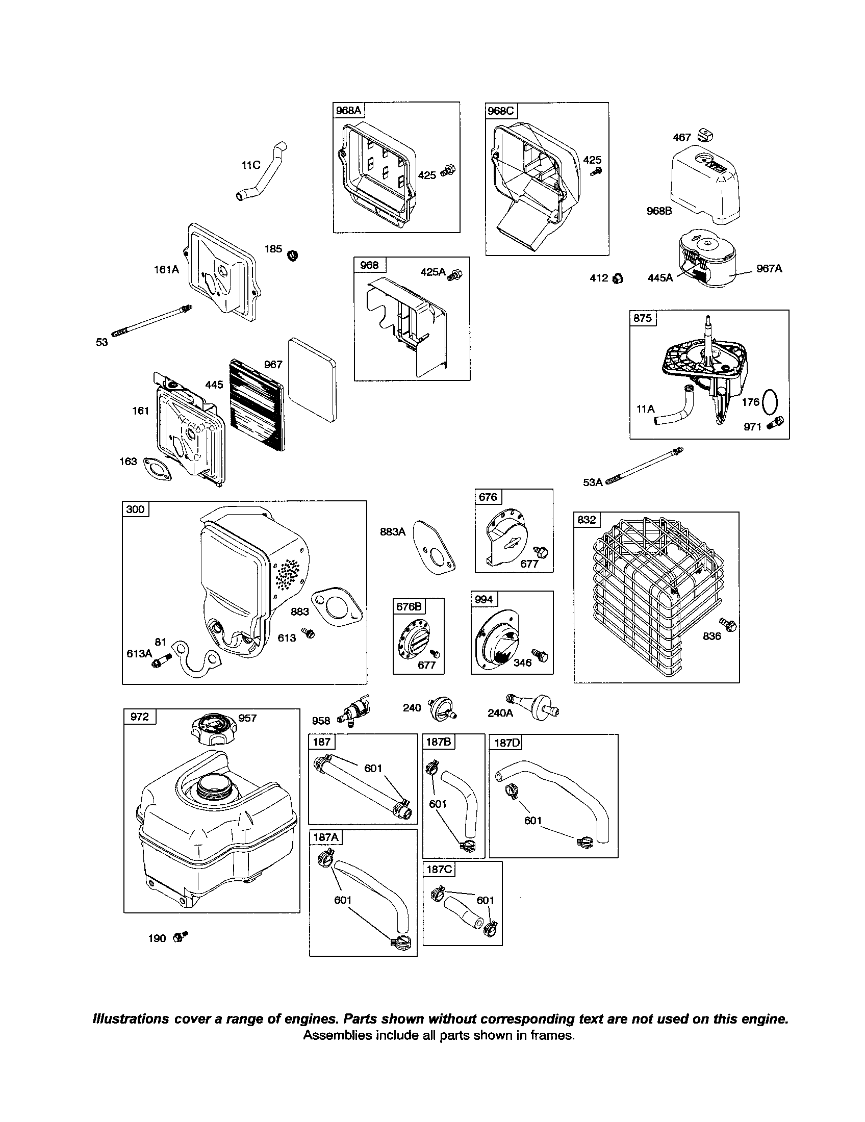 Muffler/fuel tank