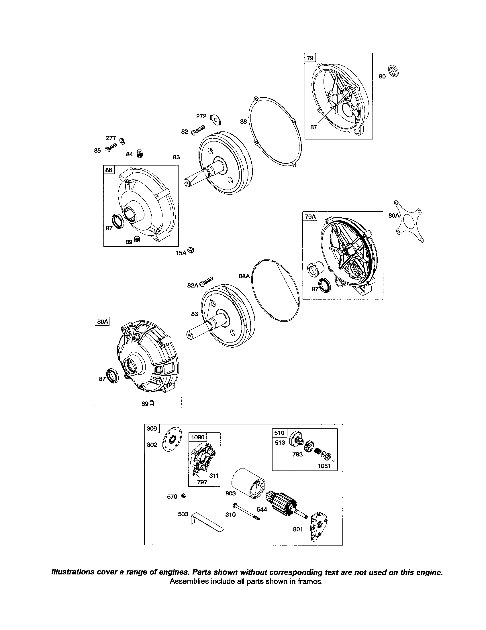 Starter motor/gear cover