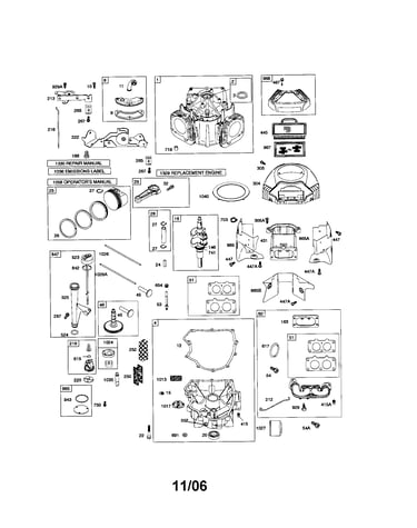 Cylinder/crankshaft/sump