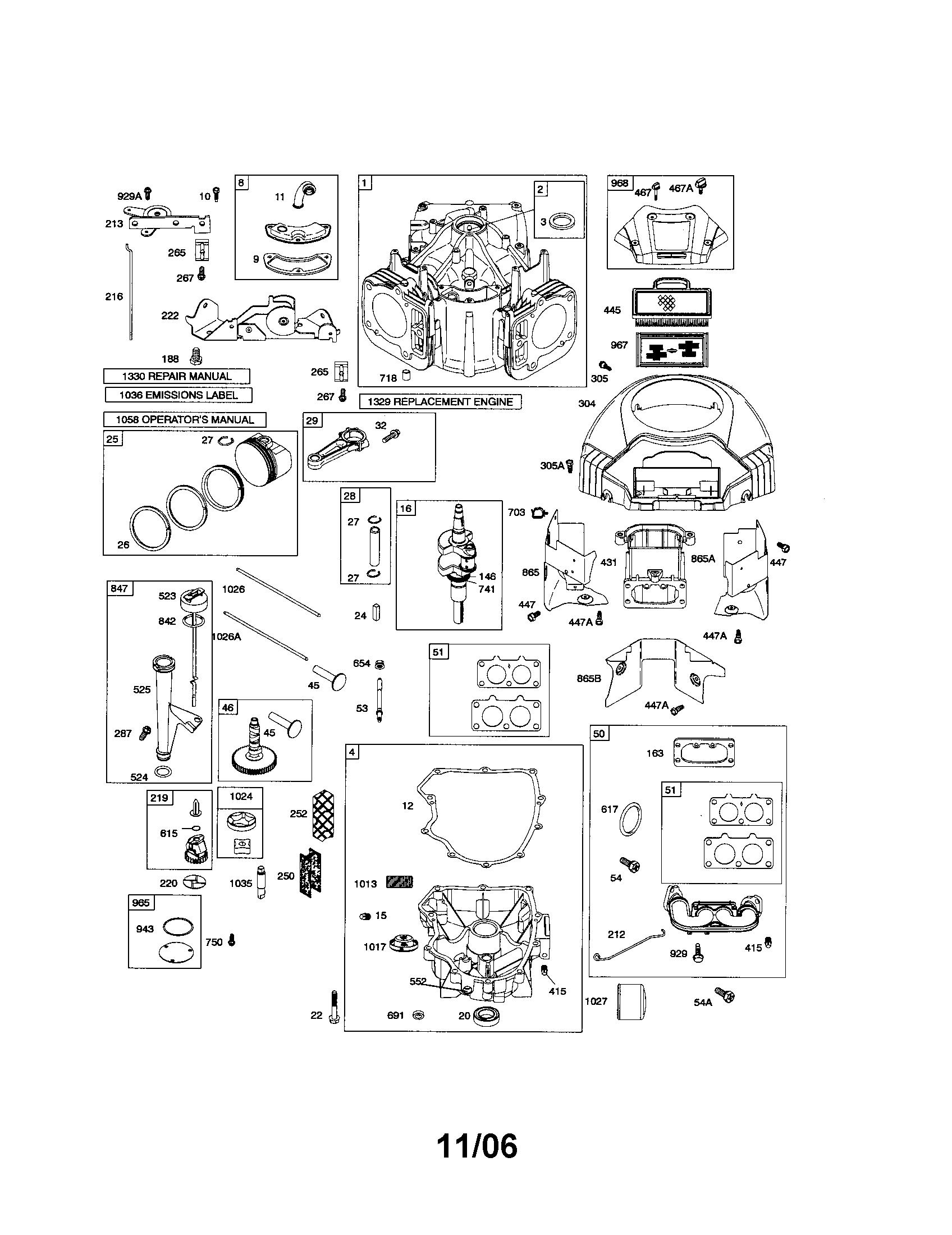 Cylinder/sump/crankshaft