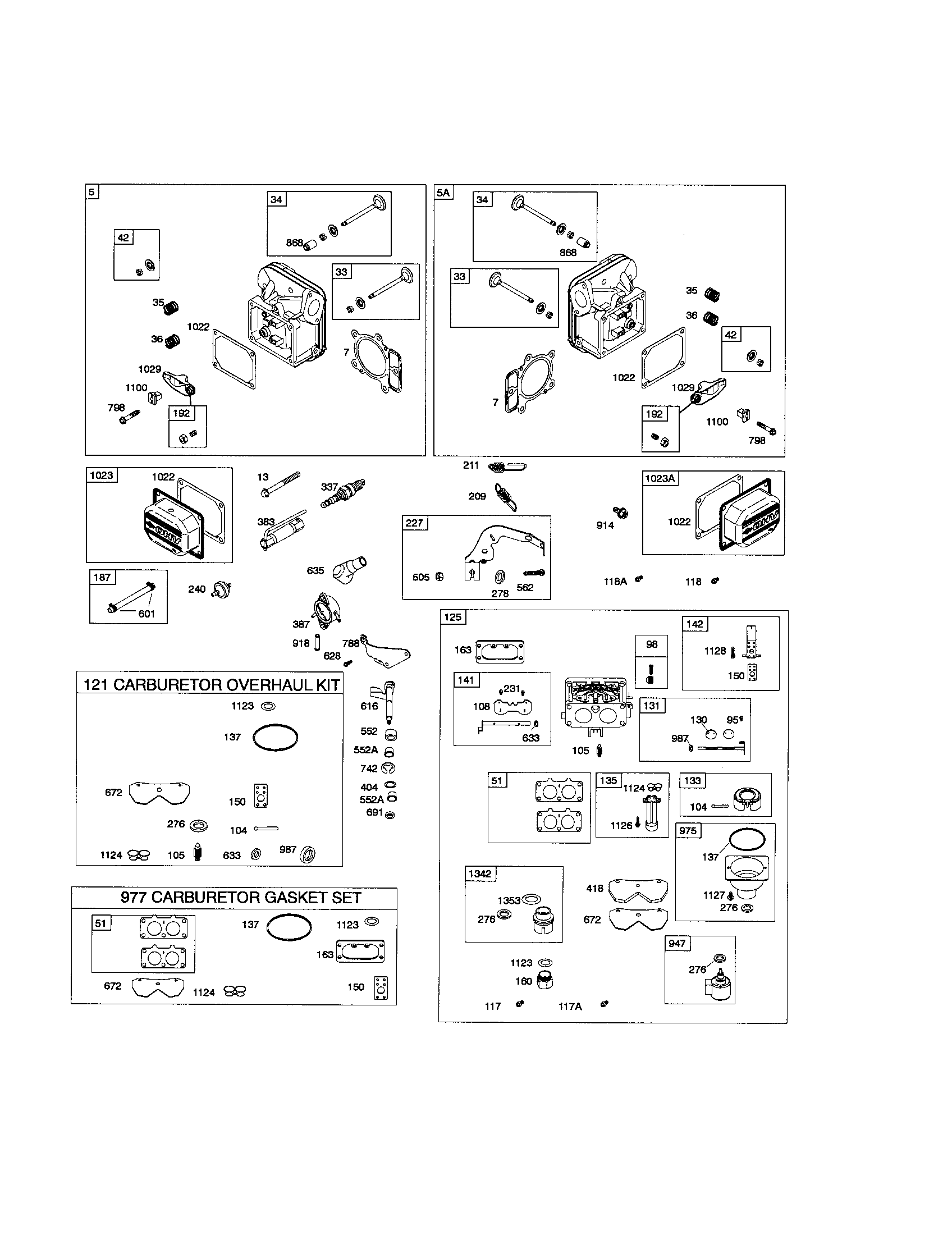 Cylinder head/carburetor