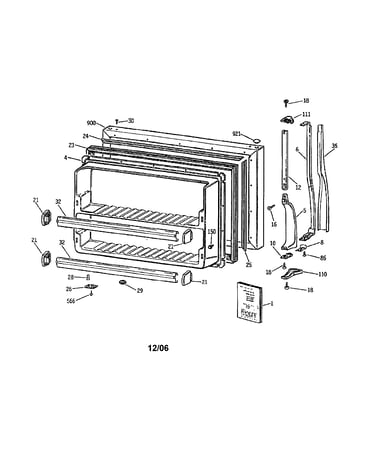 Freezer door