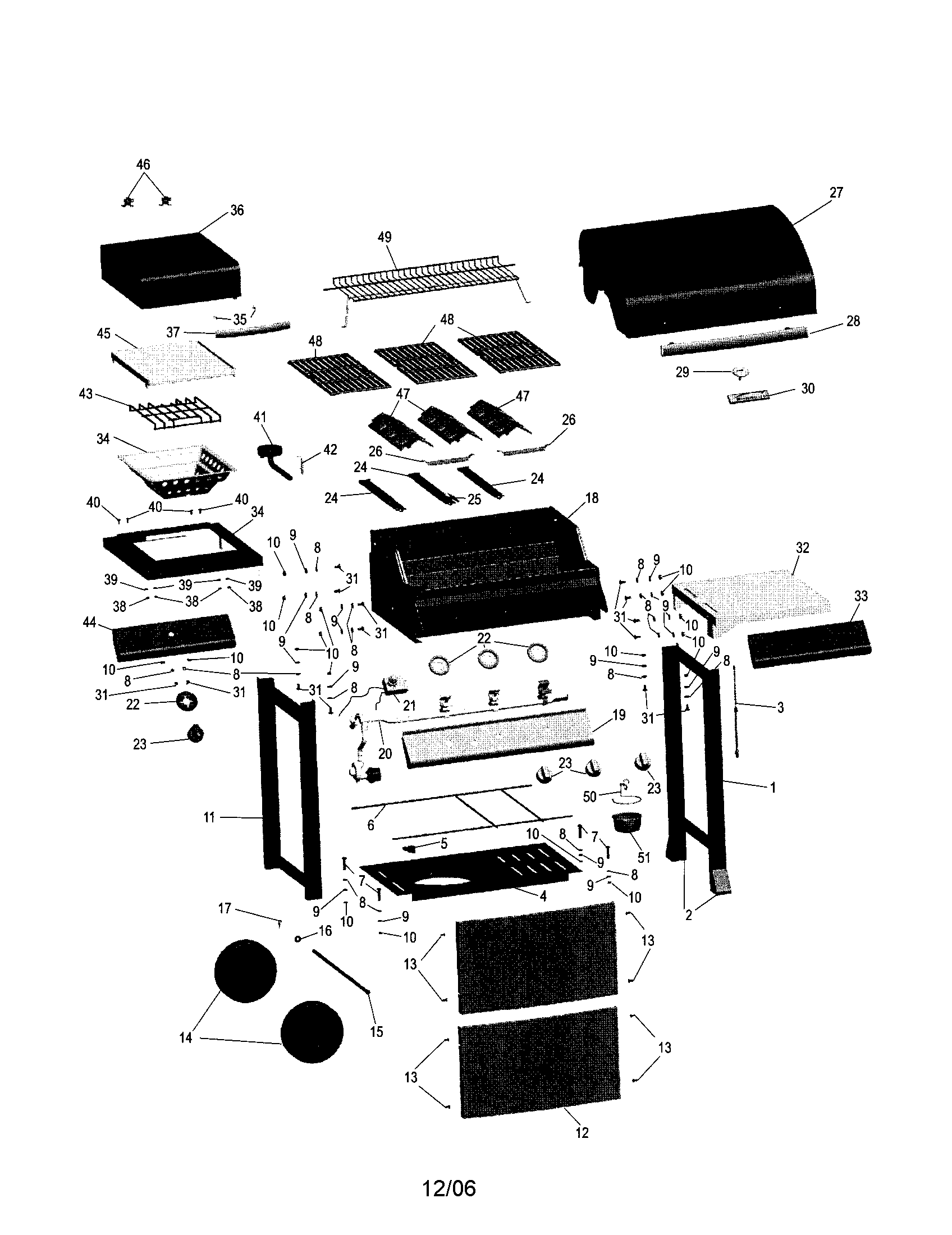 LIQUID PROPANE GAS GRILL