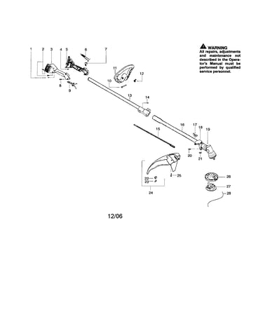 Driveshaft/handle/shield