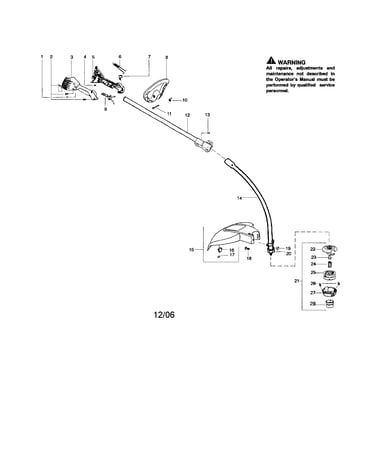 Driveshaft/handle/shield