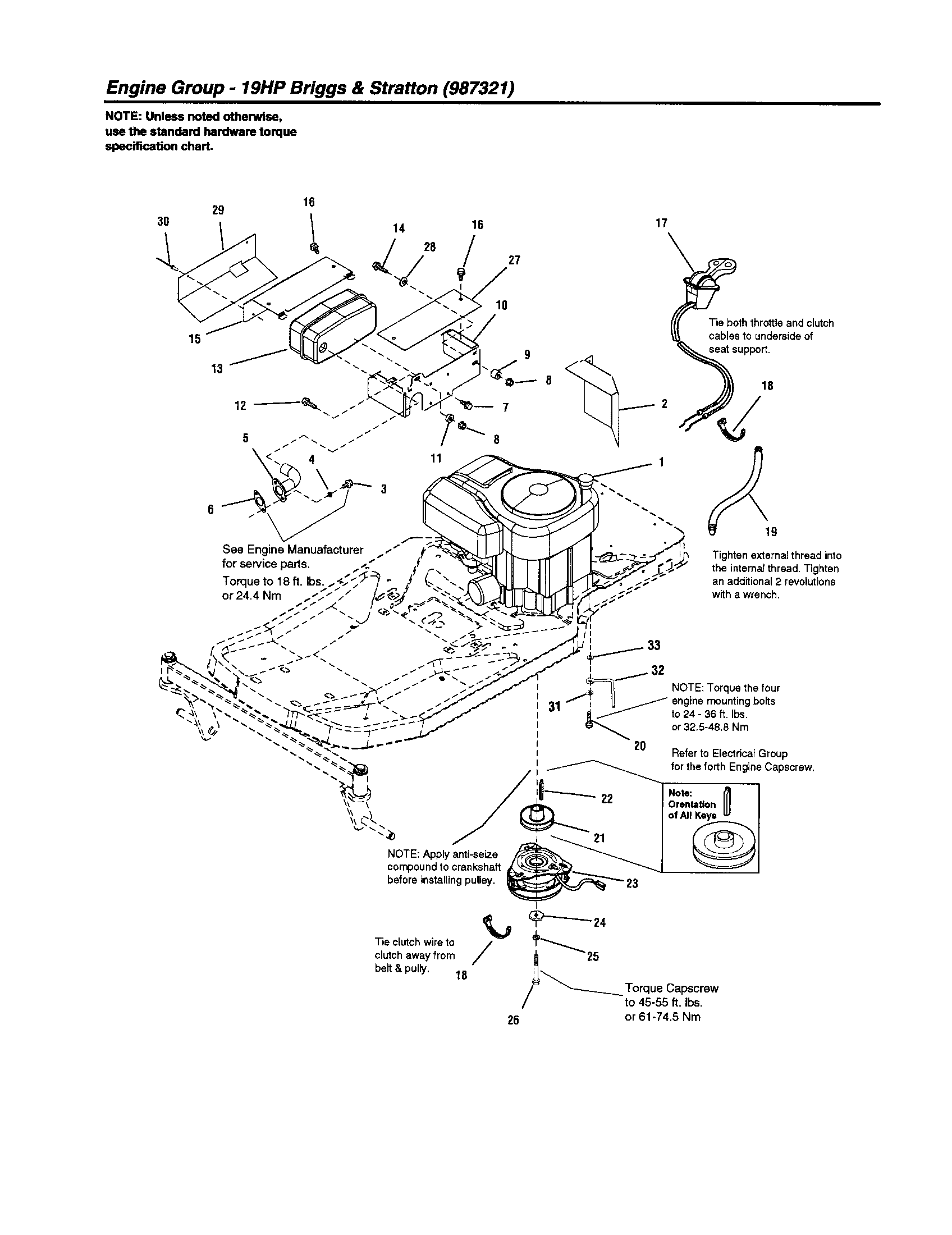 Engine group-19hp b&s