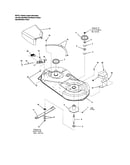 Mower deck-housing, arbors/blades