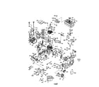 Tecumseh LH318SA-156554G cylinder/crankshaft/fuel tank diagram