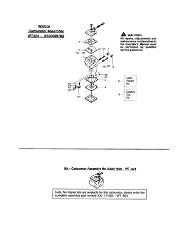 Carburetor wt324 - #530069703