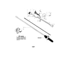 Poulan PP446 handle/flex bar/driveshaft diagram