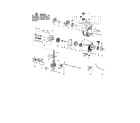 Poulan PP446 cylinder/crankshaft/crankcase diagram