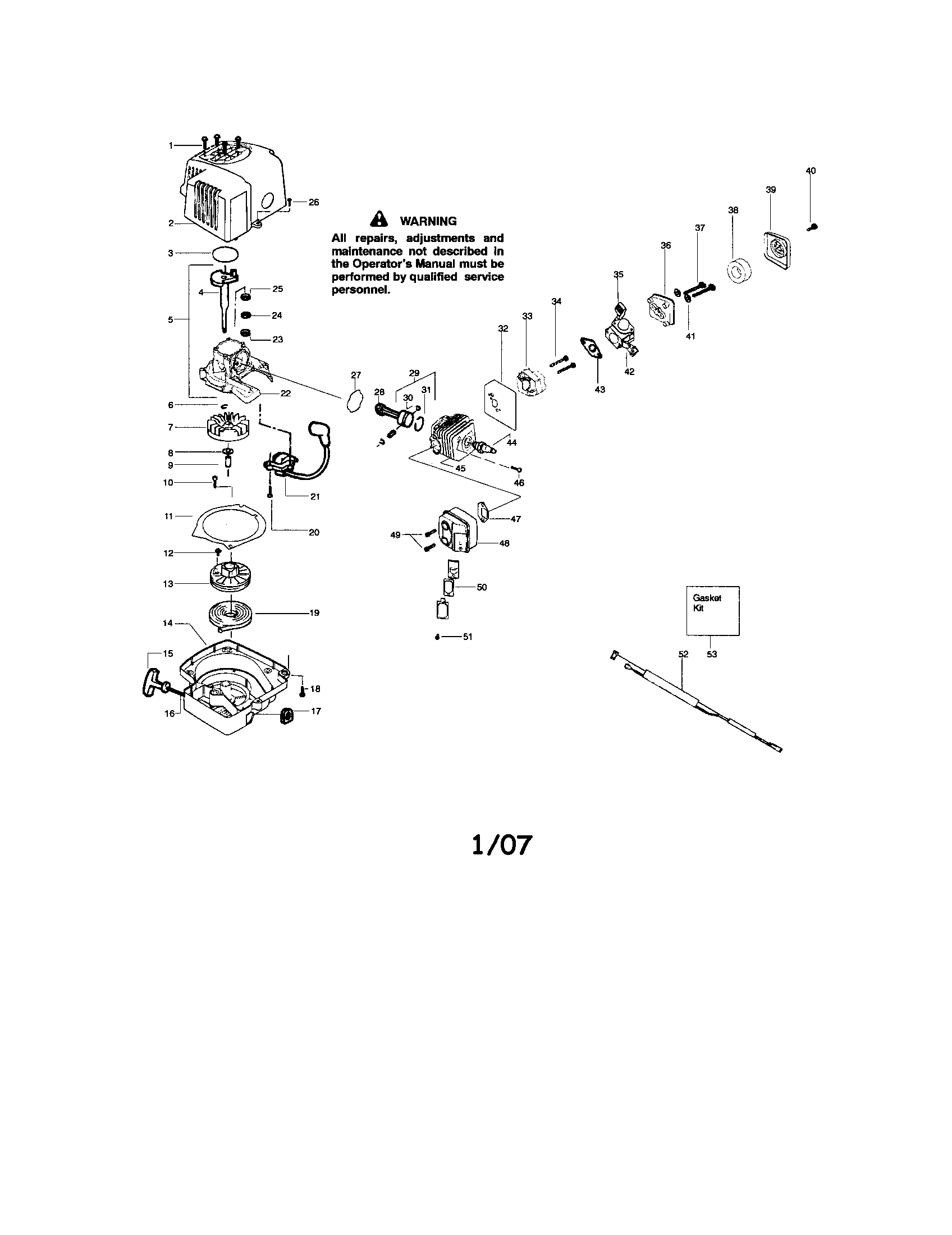 Cylinder/crankshaft/crankcase