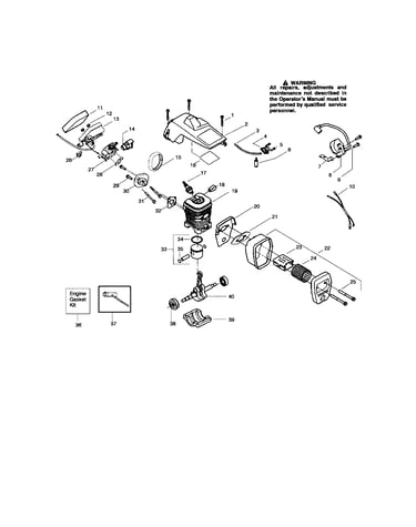 Shield/cylinder/crankshaft