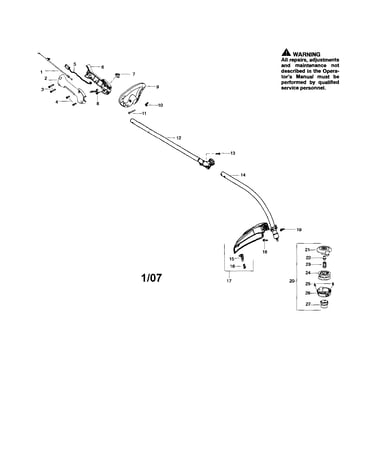 Driveshaft/handle/shield