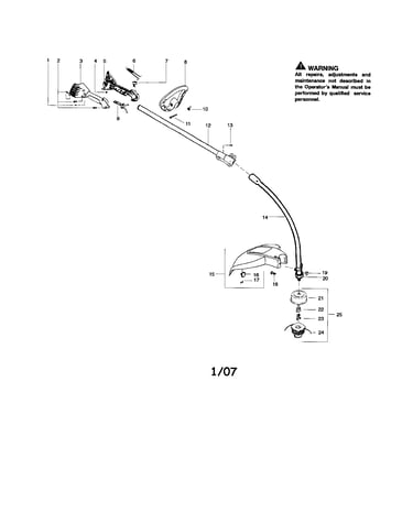 Driveshaft/handle/shield