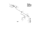 Poulan PP125 driveshaft/shield/handle diagram