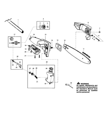 Bar/housing/oil tank