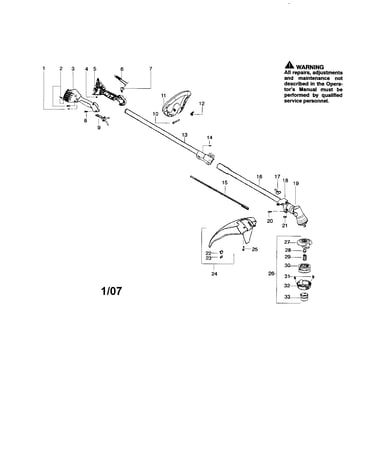Driveshaft/shield/handle