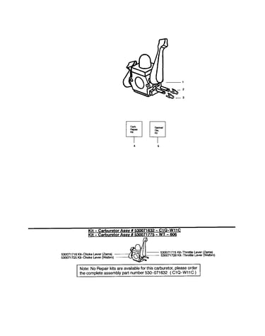 Carburetor #530071465 (c1q-w11)
