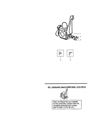 Carburetor #530071465 (c1q-w11)