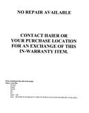 No repair available