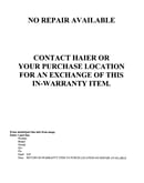 No repair available