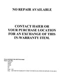 No repair available