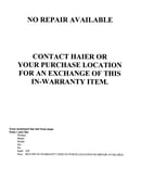 No repair available