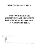 No repair available