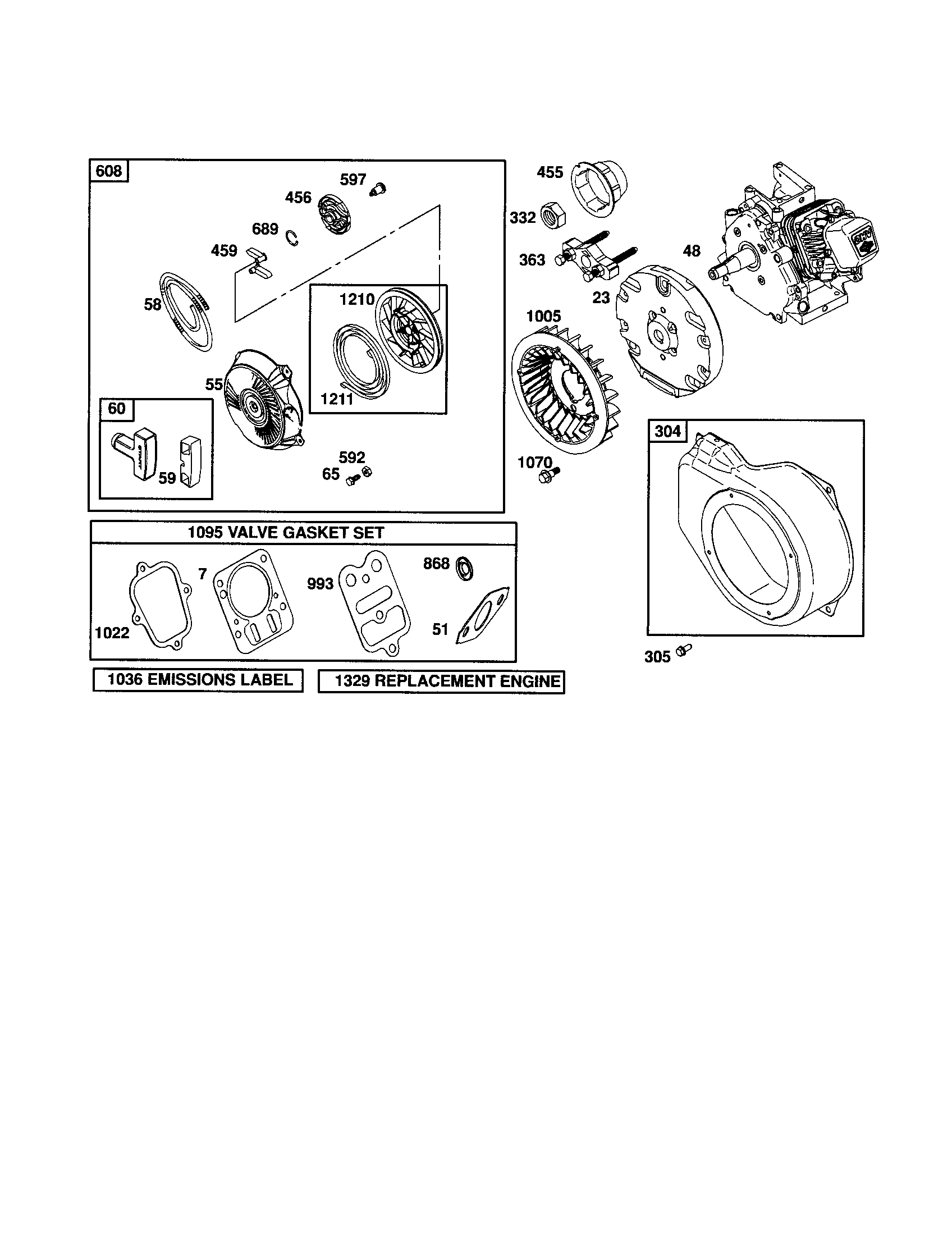 Starter-rewind/housing-blower