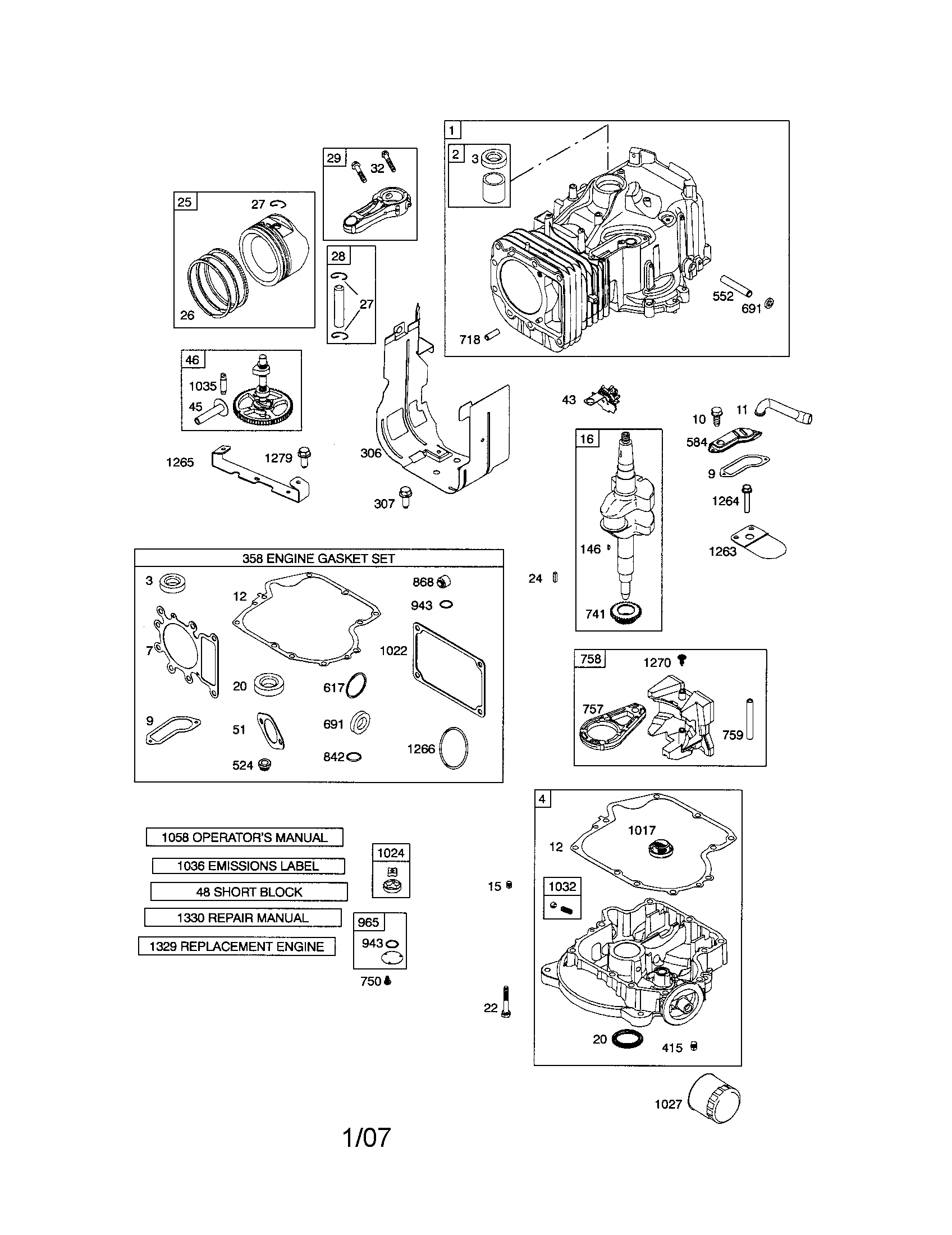 CYLINDER/SUMP/CRANKSHAFT