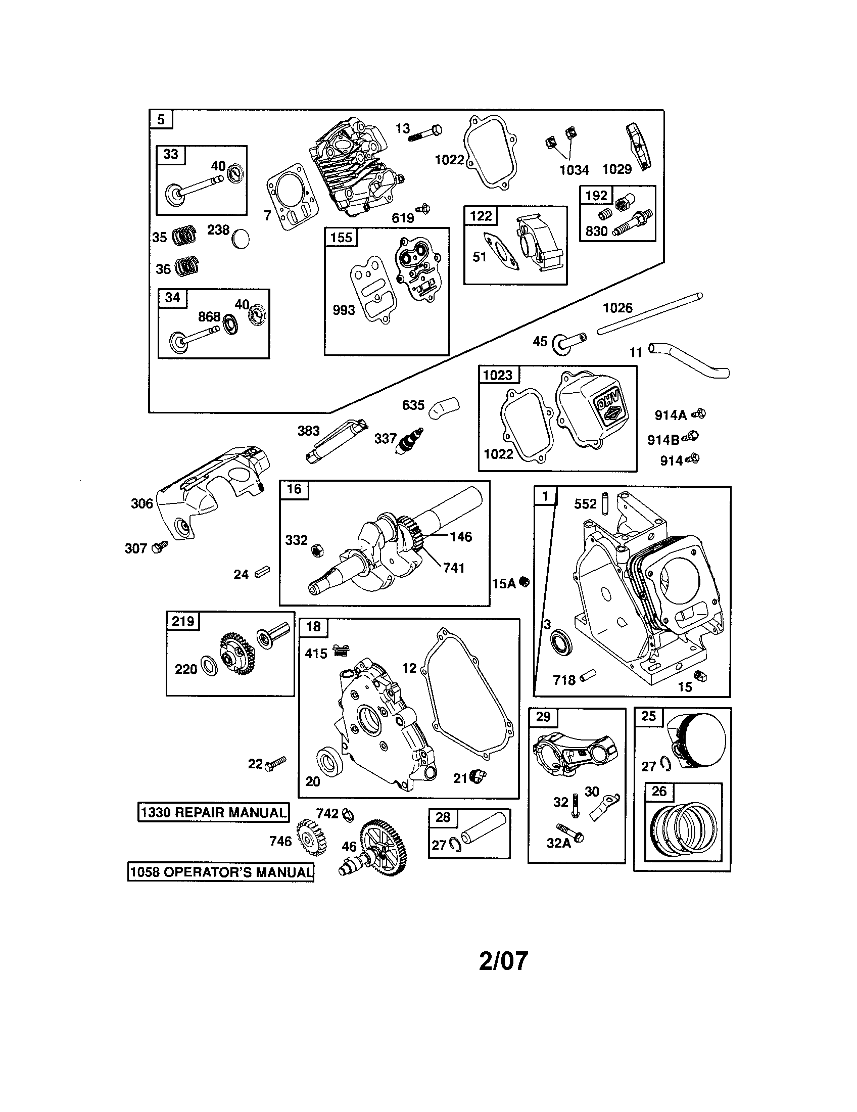 Cylinder/crankshaft/crankcase