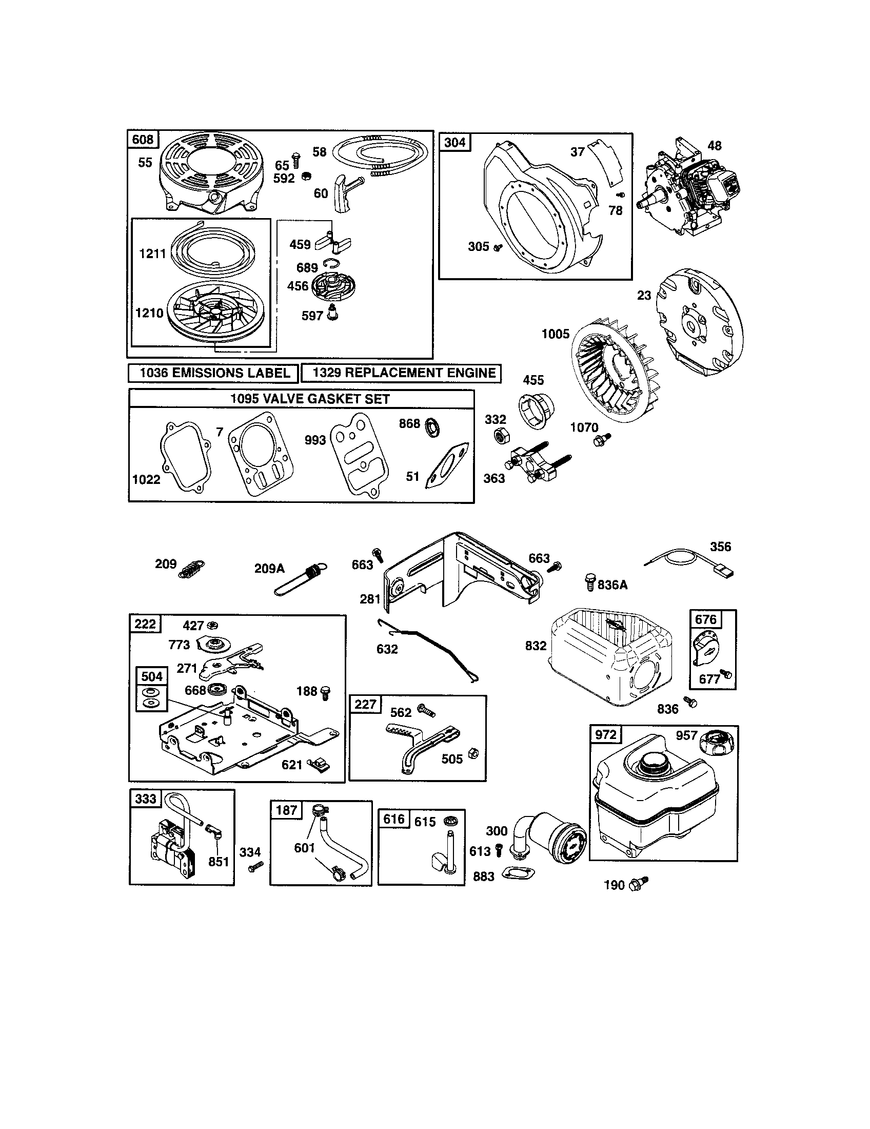 REWIND STARTER/BLOWER HOUSING