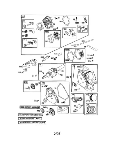Cylinder/crankshaft/crankcase