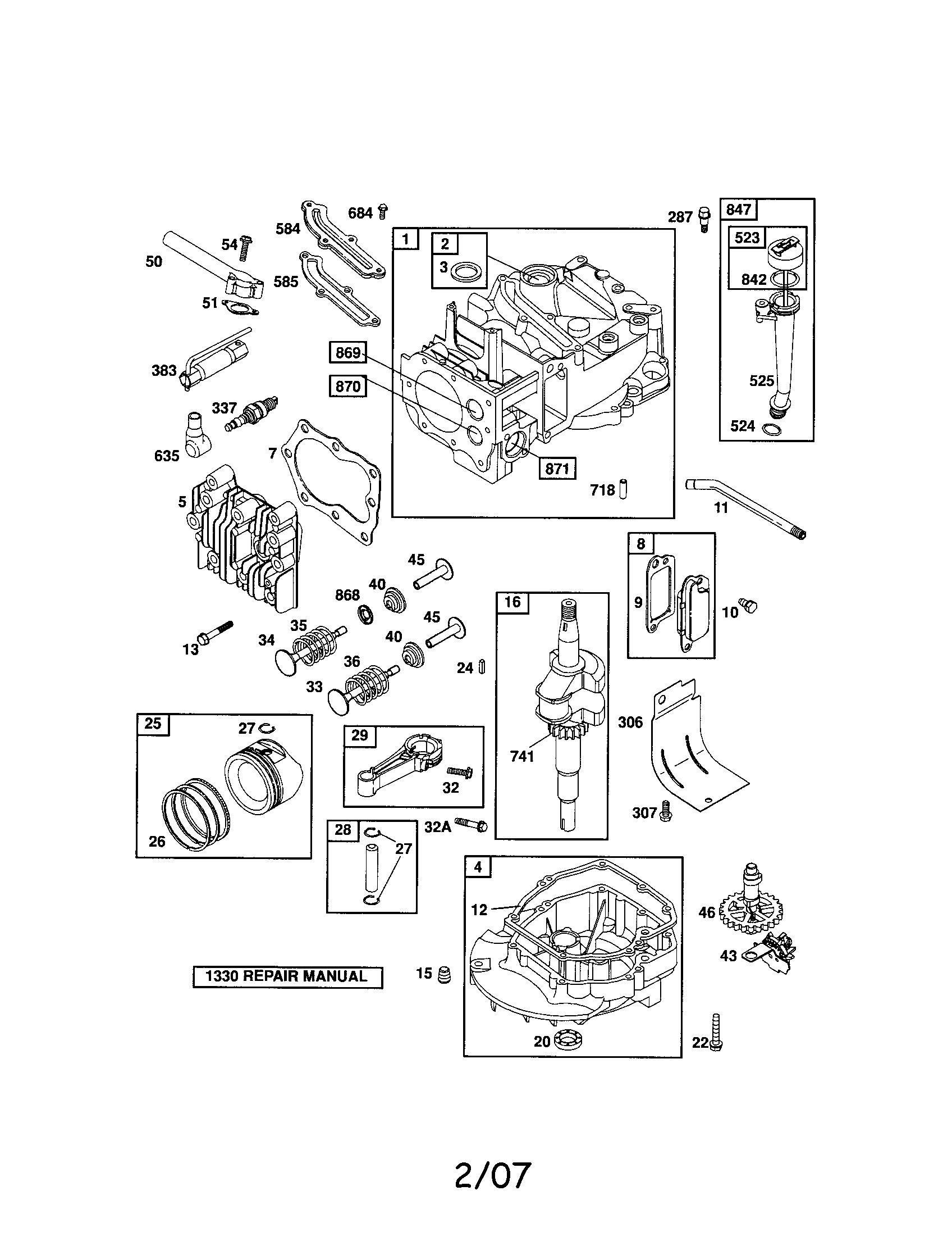 Cylinder/crankshaft/crankcase