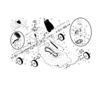 Husqvarna 917374450 drive control/gear case/wheels diagram
