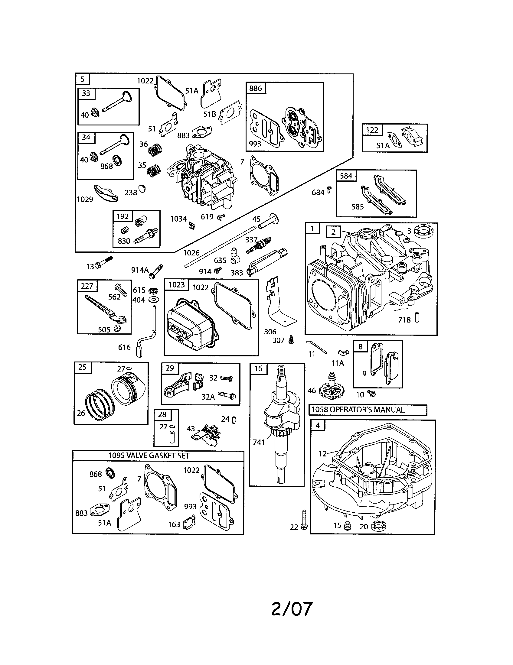 Cylinder/crankshaft/crankcase