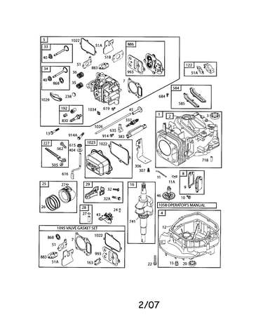 Cylinder/crankshaft/crankcase