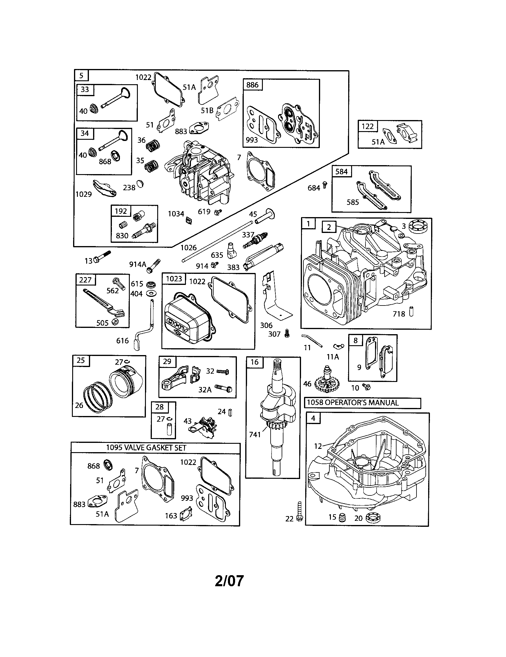 Cylinder/crankshaft/crankcase