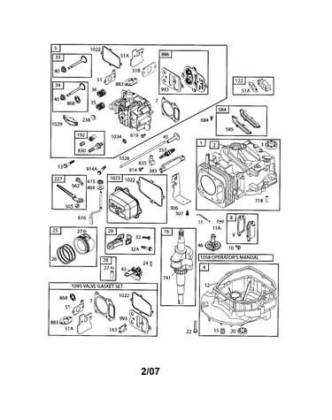 Cylinder/crankshaft/crankcase