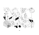 Craftsman 917370714 handle/engine/housing/grass bag diagram