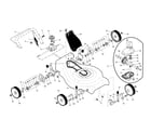 Craftsman 917370714 drive control/gearcase/wheels diagram