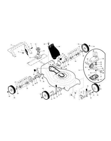 Drive control/gearcase/wheels