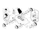 Craftsman 917370722 drive control/gear case/wheels diagram
