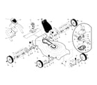 Craftsman 917370733 drive control/gear case/wheels diagram