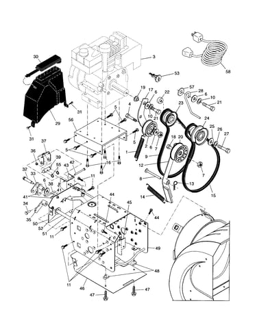 Chassis/engine/pulleys